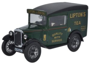 Oxford Diecast ASV003 Austin Seven RN Van - Liptons Tea  - 1:43 Scale