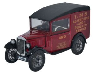 Oxford Diecast ASV004 Austin Seven RN Van - LMS  - 1:43 Scale