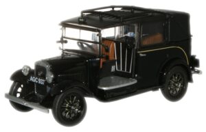 Oxford Diecast AT001 Austin Low Loader Taxi - Black  - 1:43 Scale