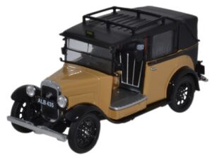 Oxford Diecast AT007 Austin Low Loader Taxi - Fawn  - 1:43 Scale