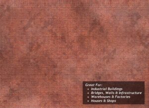 Scale Model Scenery  TX100 - OO/HO Victorian Weathered Red Brick Texture Paper (x5)
