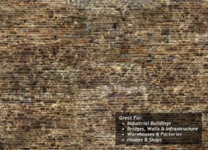 Scale Model Scenery  TX148 - OO/HO Weathered Sandstone Ashlars Texture Paper (x5)