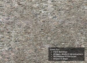 Scale Model Scenery  TX220 - OO/HO Old Stone Wall Texture Paper (x5)