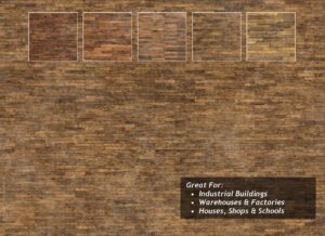Scale Model Scenery  TX298 - OO/HO Worn Wooden Flooring Texture Paper (x5)