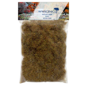 WWScenics WSG6-040 Refill 1000ml 6mm Patchy Static Grass - 100g