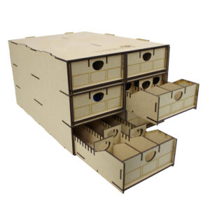 WWScenics WSLC-018 Rolling Stock Storage Box | 6x Multi-Cpt Drawers