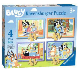 Ravensburger 03011 Bluey, 4 in a box Puzzle Jigsaw