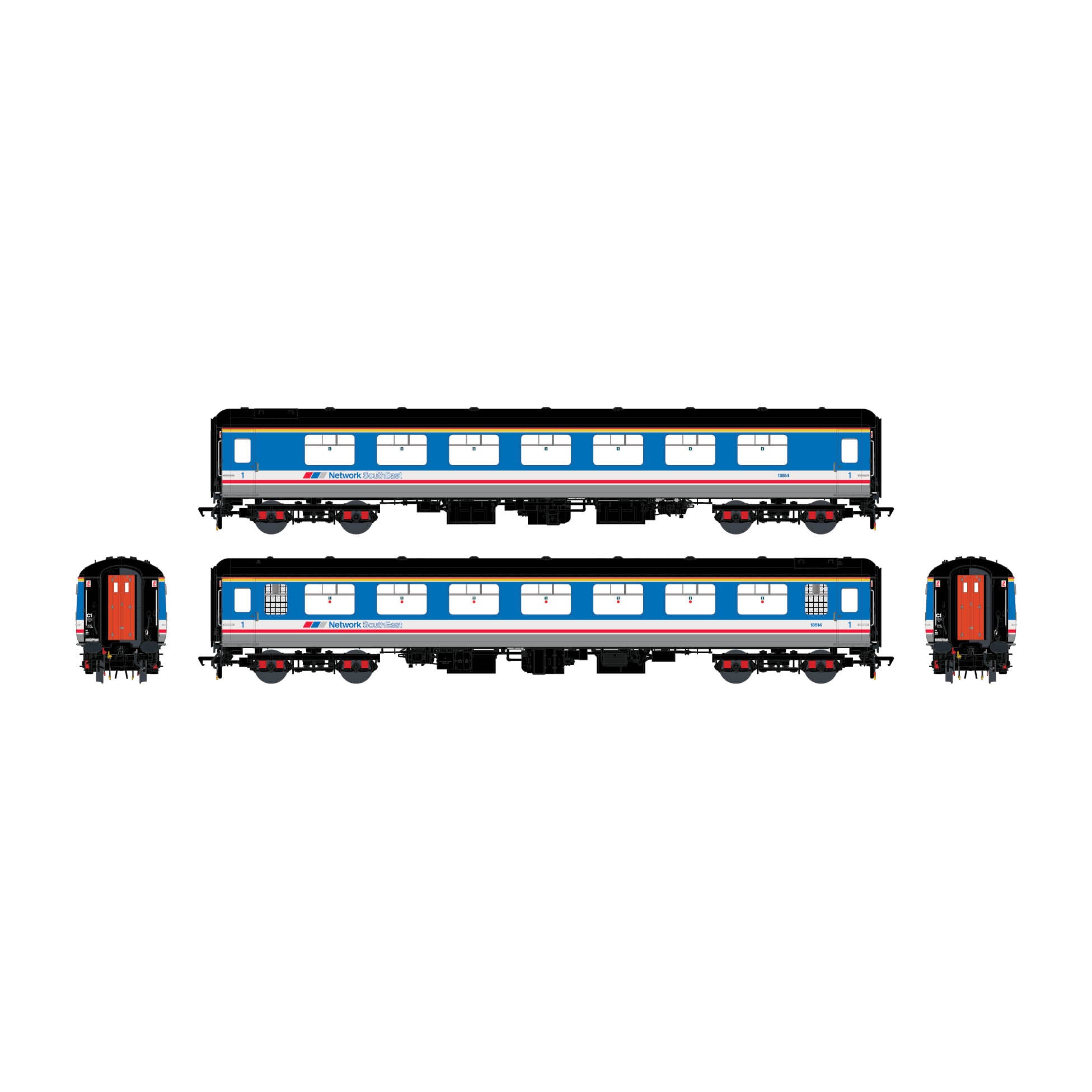 Accurascale ACC2927 - BR Mk.2c (large toilet window) FK 13514 Network SouthEast - OO gauge