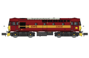 Gaugemaster Collection GM2210603D 33030 Class 33 030 EWS Red/Gold (DCC-Fitted) - N Gauge