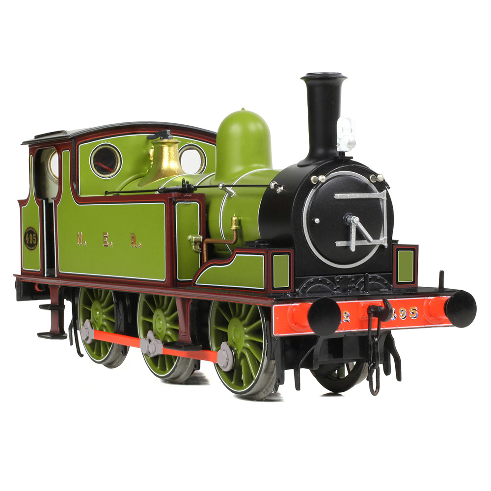 Branchline 31-065 NER E Tank 495 NER Lined Green & Maroon - OO Gauge