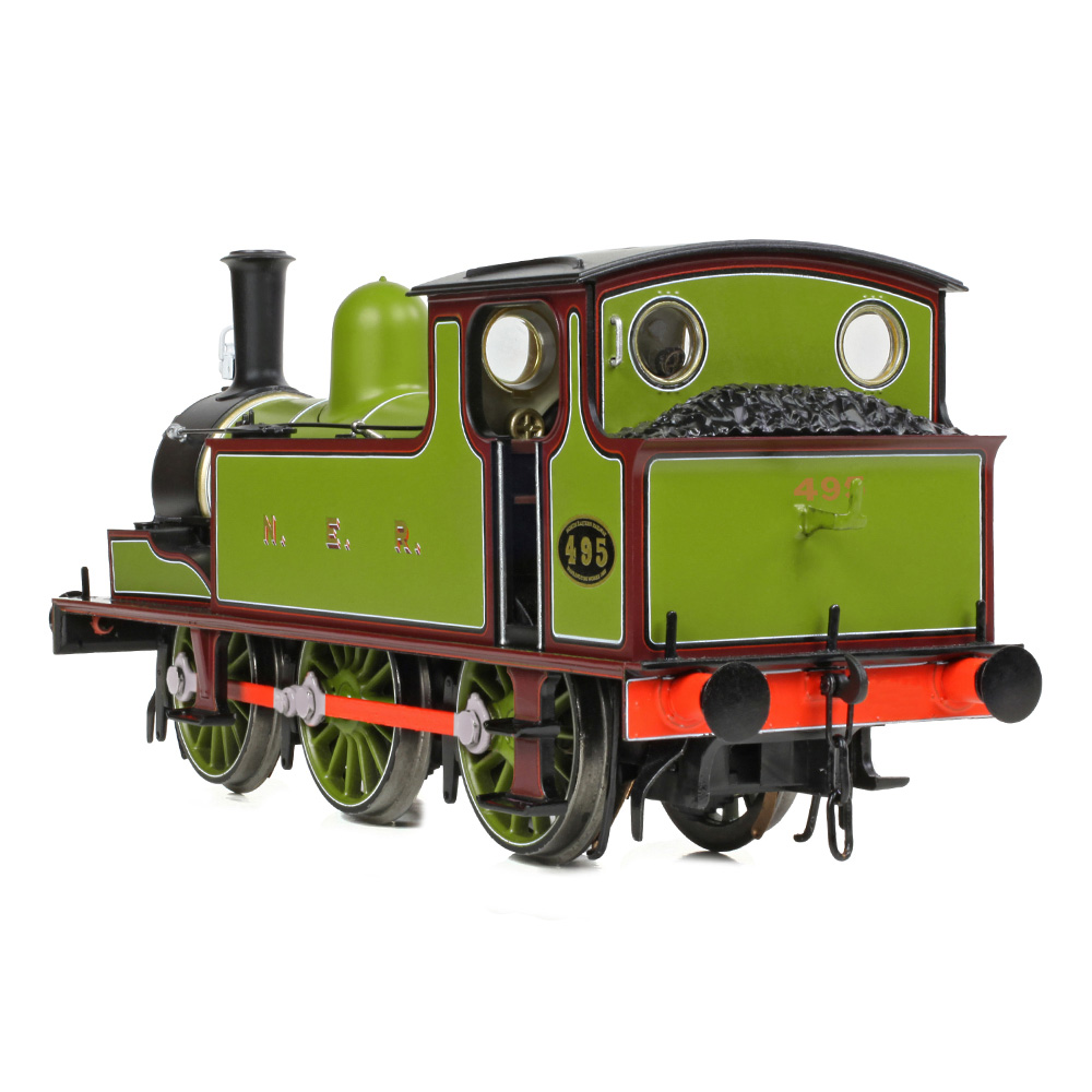 Branchline 31-065 NER E Tank 495 NER Lined Green & Maroon - OO Gauge
