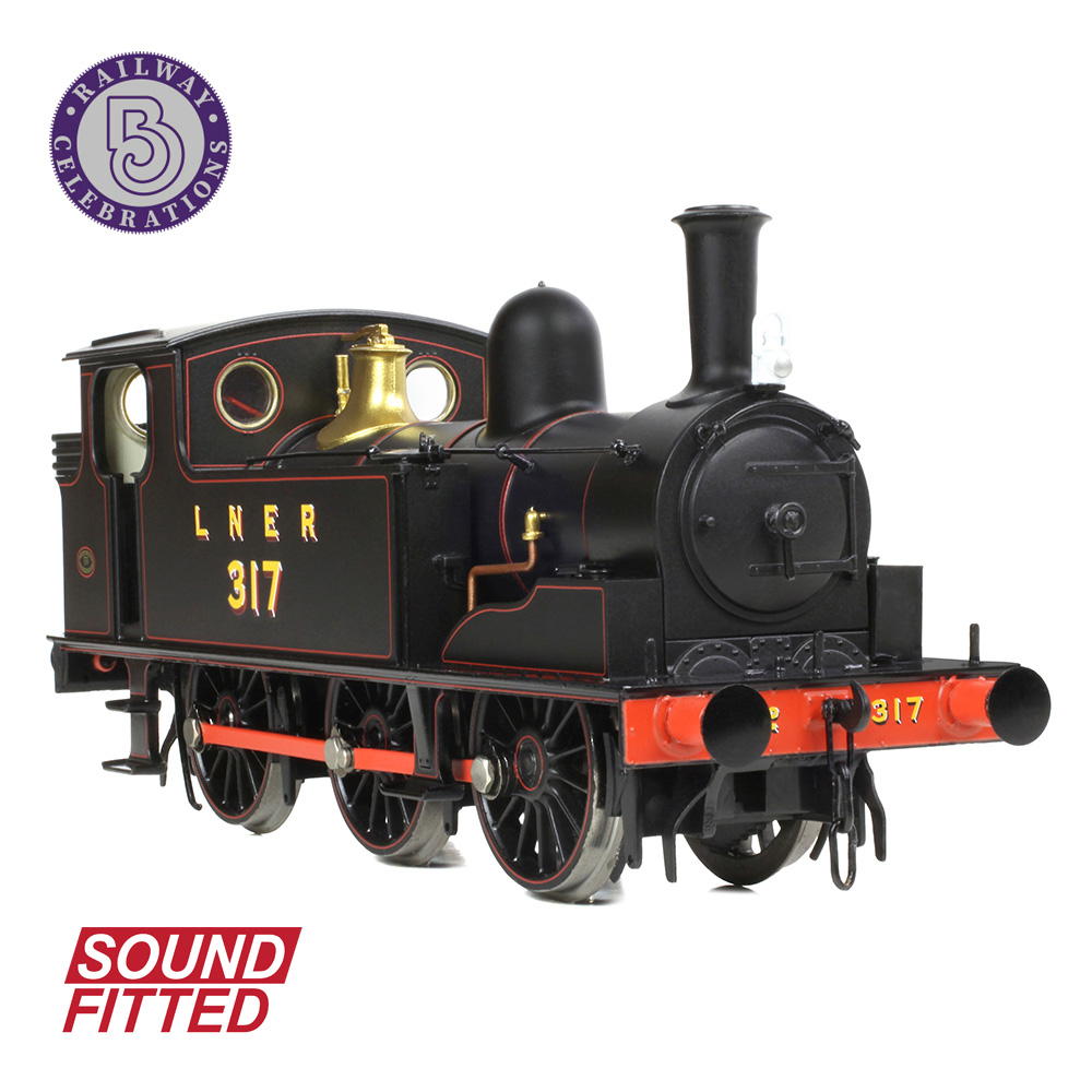 Branchline 31-066SF NER E (J71) Tank 317 LNER Lined Black SOUND FITTED - OO Gauge