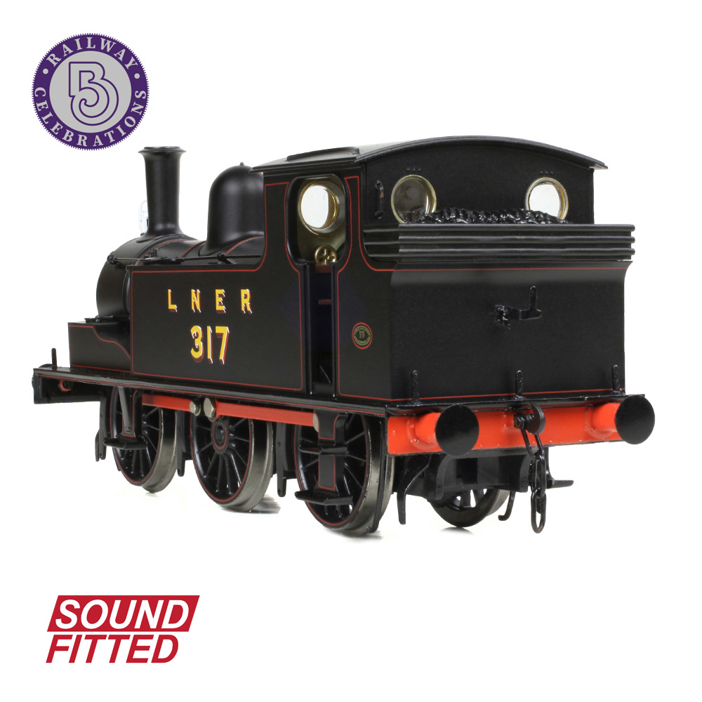 Branchline 31-066SF NER E (J71) Tank 317 LNER Lined Black SOUND FITTED - OO Gauge