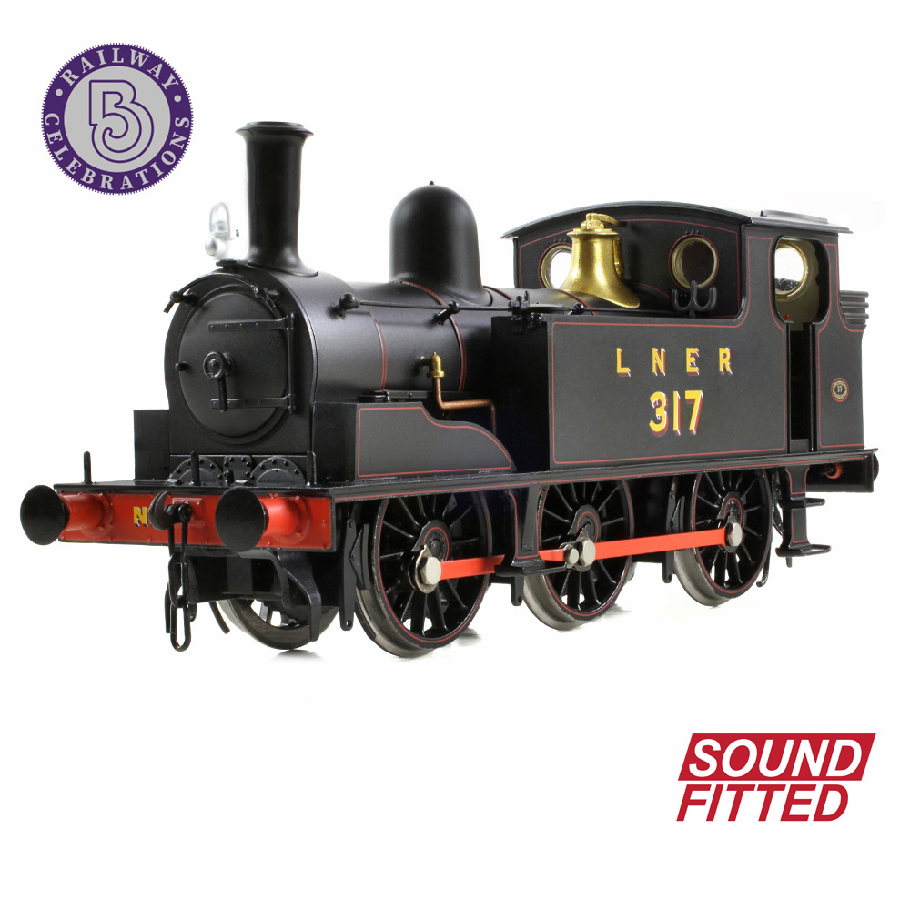 Branchline 31-066SF NER E (J71) Tank 317 LNER Lined Black SOUND FITTED - OO Gauge