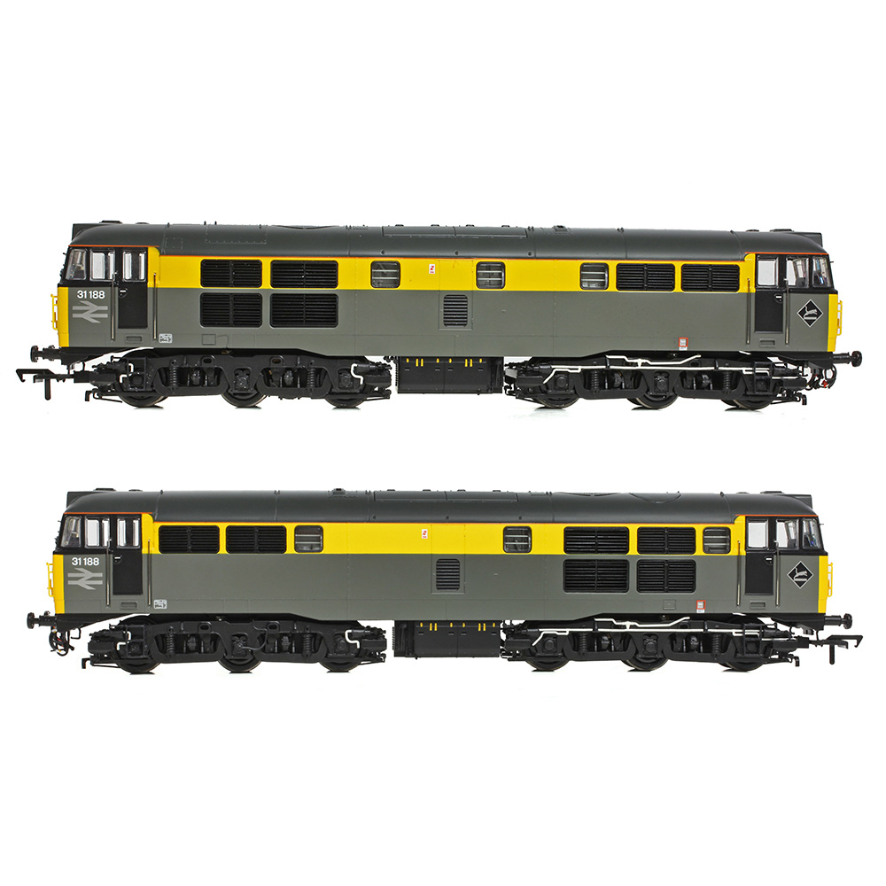 Bachmann 35-822 Class 31/1 Refurbished 31188 BR Engineers Grey & Yellow - OO Gauge