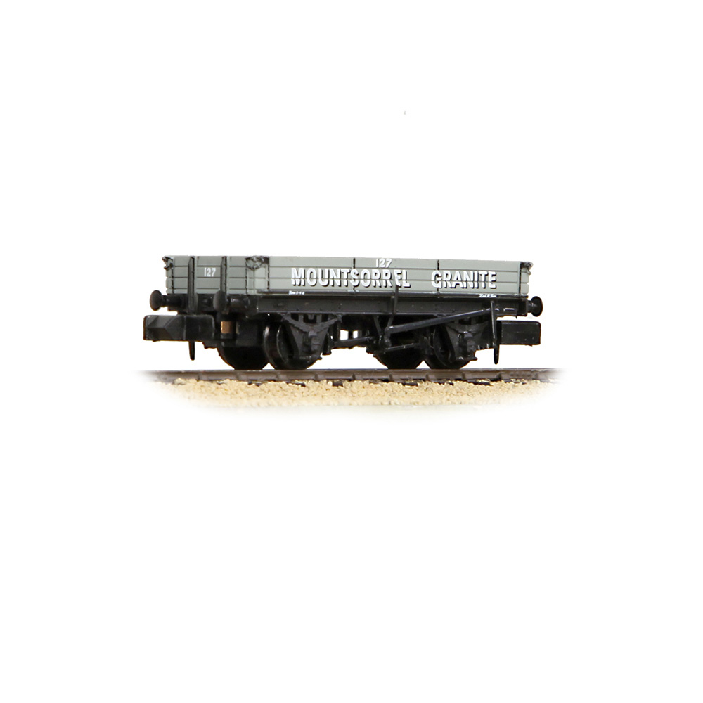 Graham Farish 377-509 3 Plank Wagon 'Mountsorrel Granite' Grey - N Gauge