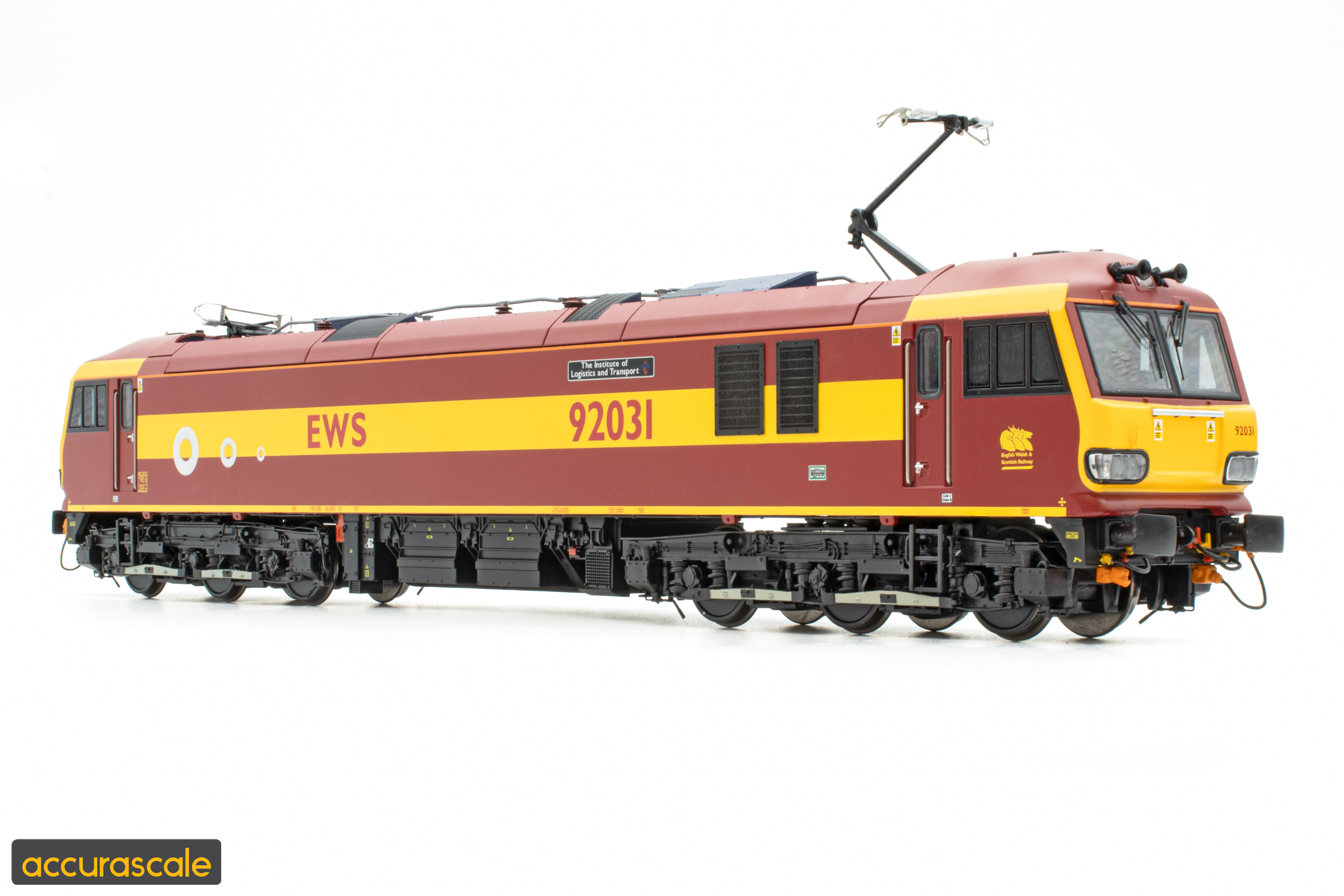 Accurascale ACC3289-SND, BR Class 92, 92031 'The Chartered Institute of Transport' - EWS Livery - OO Gauge DCC SOUND