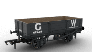 Rapido 925014 GWR 4 PLANK OPEN WAGON GWR Grey (23” lettering) - OO Gauge