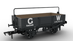 Rapido 925015 GWR 4 PLANK OPEN WAGON GWR Grey (23” lettering) - OO Gauge