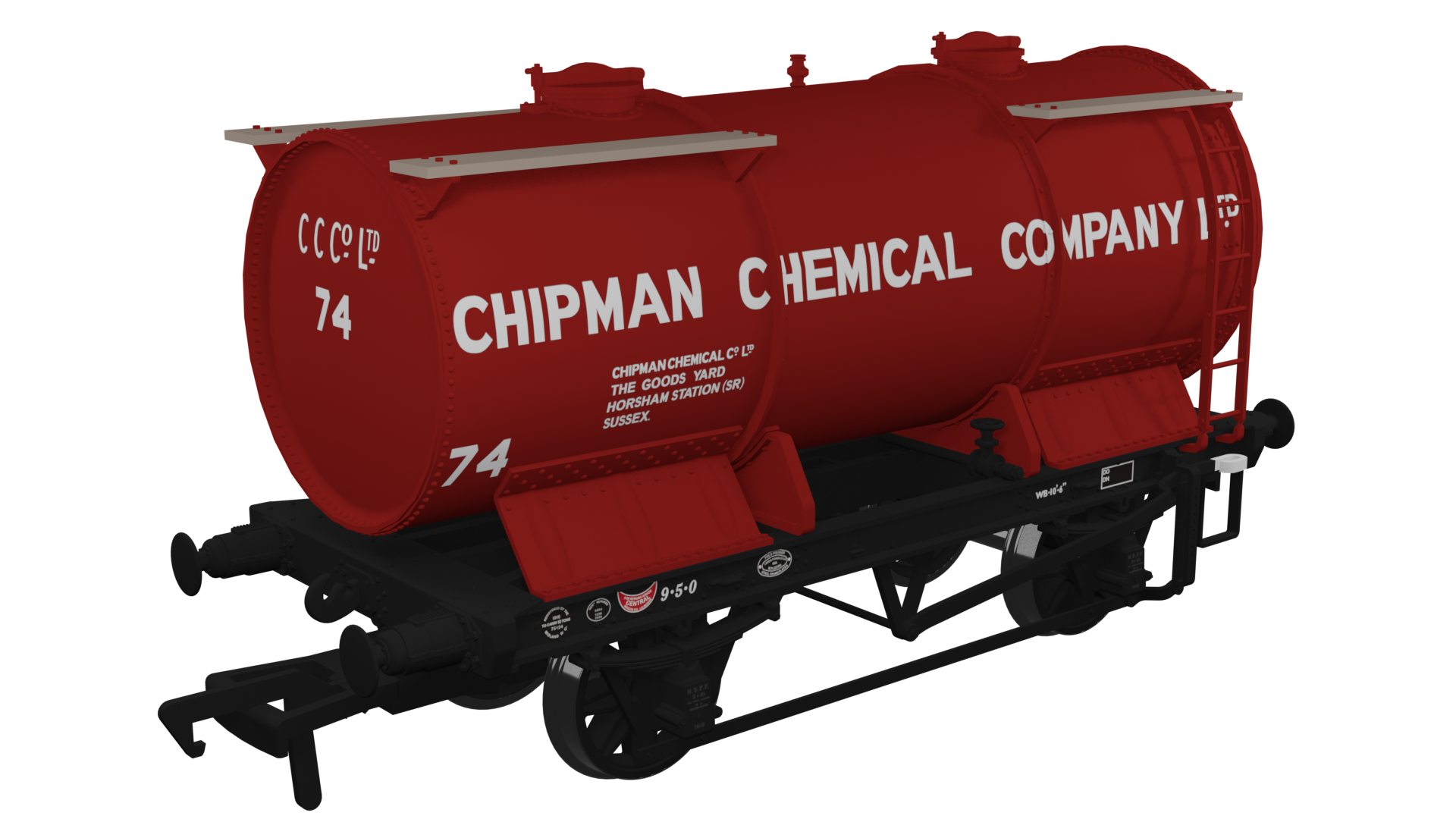 Rapido 981005 Ammonium Nitrate / Chemical Tank Wagon - Chipman Chemical Co. Ltd No.74 - OO Gauge - Image 2