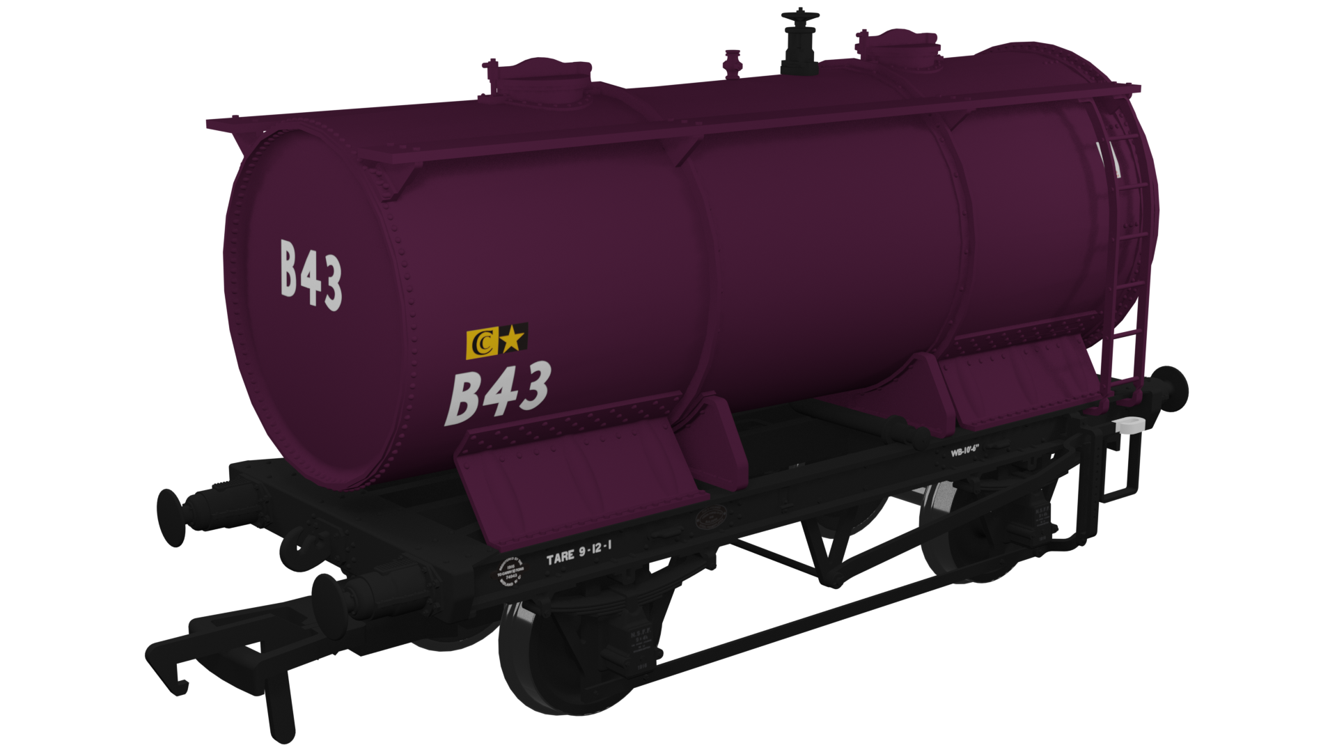 Rapido 981011 Ammonium Nitrate / Chemical Tank Wagon - Molasses Tank - BSC Unbranded No.B43 - OO Gauge