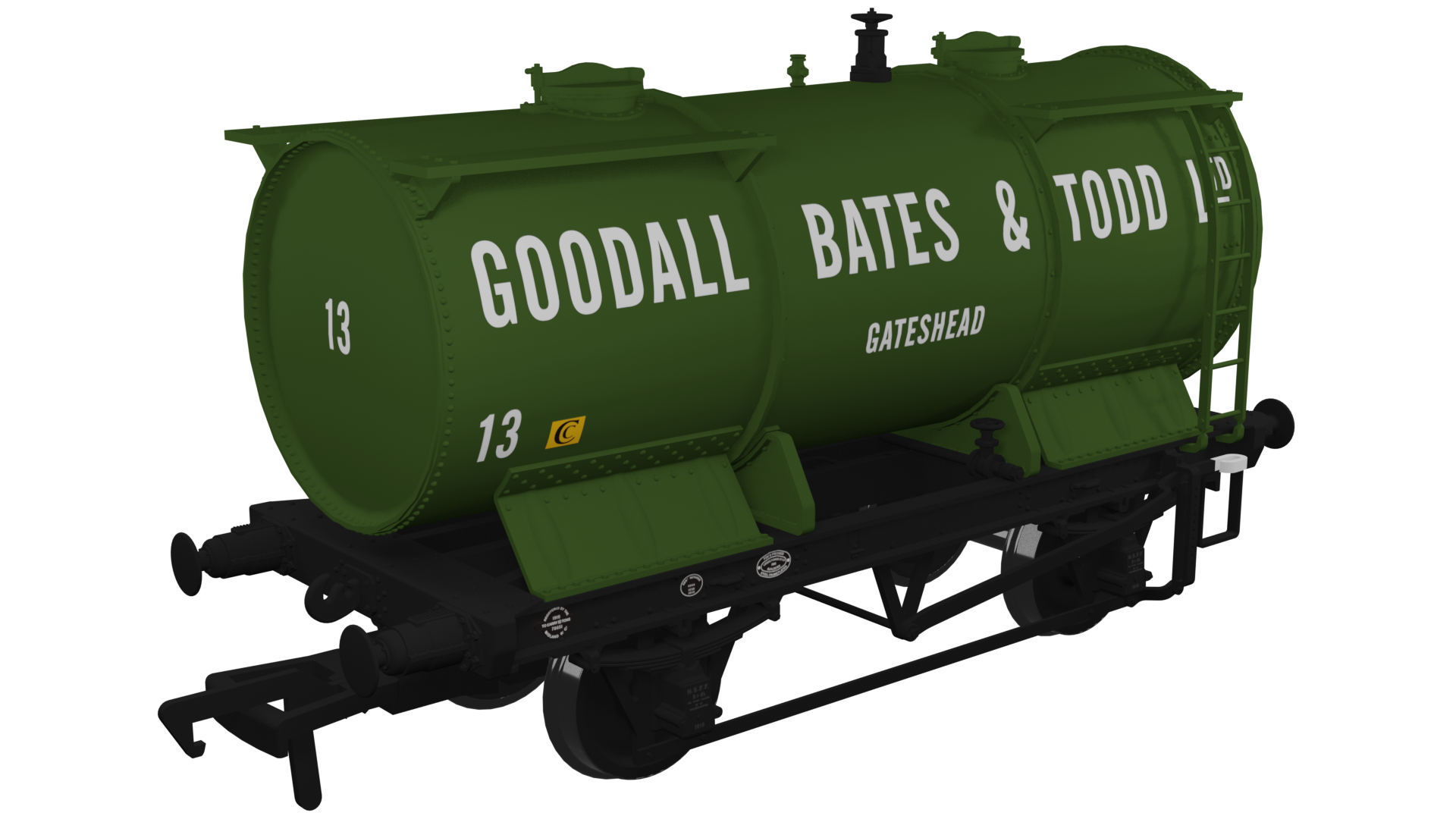 Rapido 981012 Ammonium Nitrate / Chemical Tank Wagon - Goodall, Bates & Todd No.13 - OO Gauge - Image 2