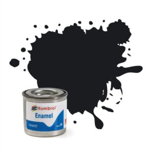 Humbrol AA0237 Enamel Paint: 21 - Black - Gloss - (14ml)