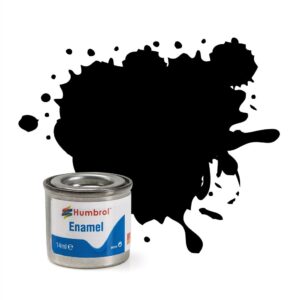 Humbrol AA0360 Enamel Paint: 33 - Black - Matt - (14ml)