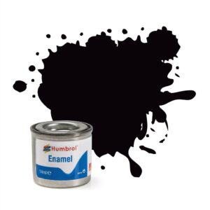 Humbrol AA0936 Enamel Paint: 85 - Black - Satin - (14ml)