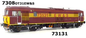 Heljan 7308OT31EW&S. Class 73 Electro-Diesel |73131|In EW&S Livery O Gauge