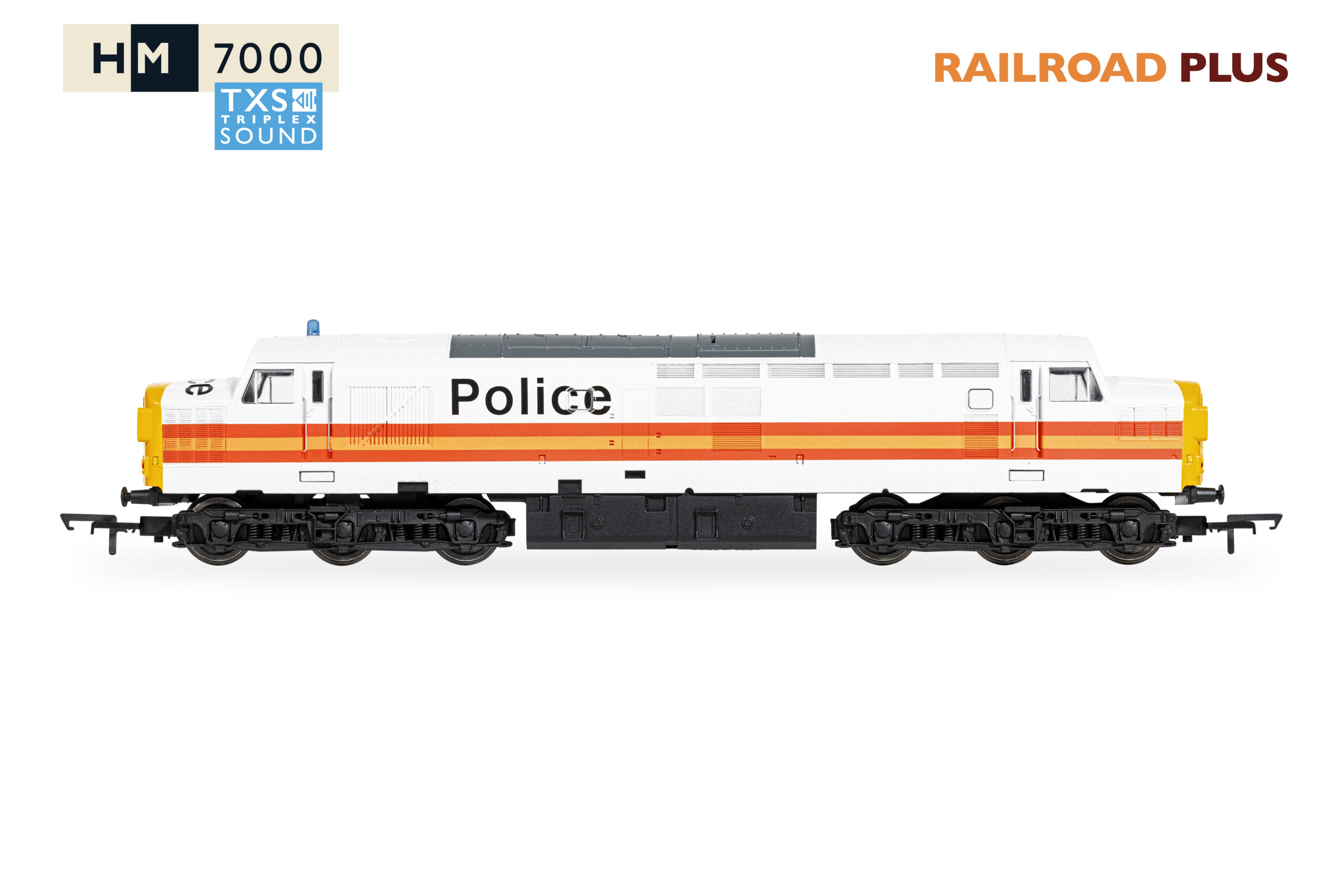 Hornby R30435TXS Railroad Plus BR - Class 37 - '37093' Police Livery (DCC Sound Fitted) - OO Gauge
