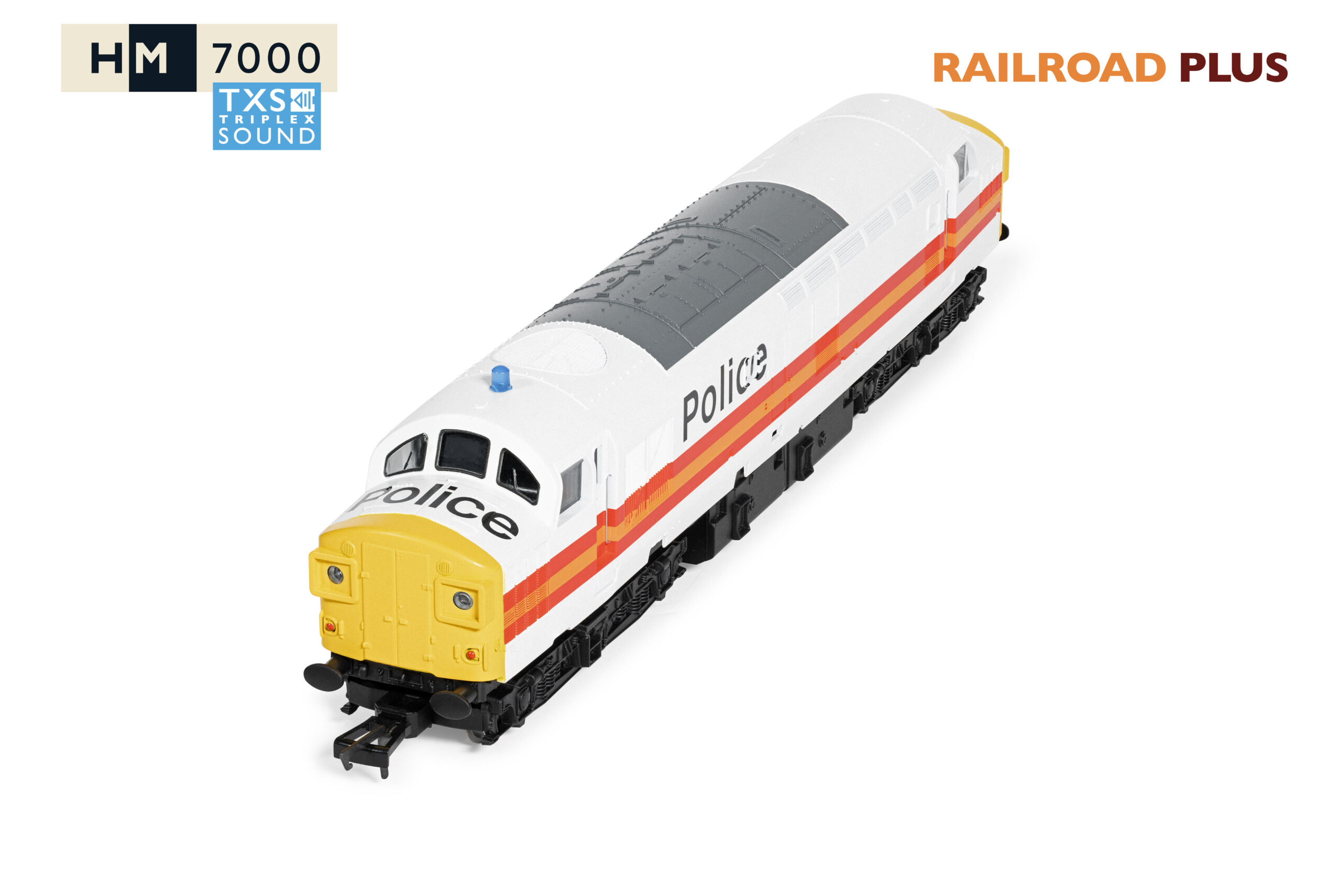 Hornby R30435TXS Railroad Plus BR - Class 37 - '37093' Police Livery (DCC Sound Fitted) - OO Gauge