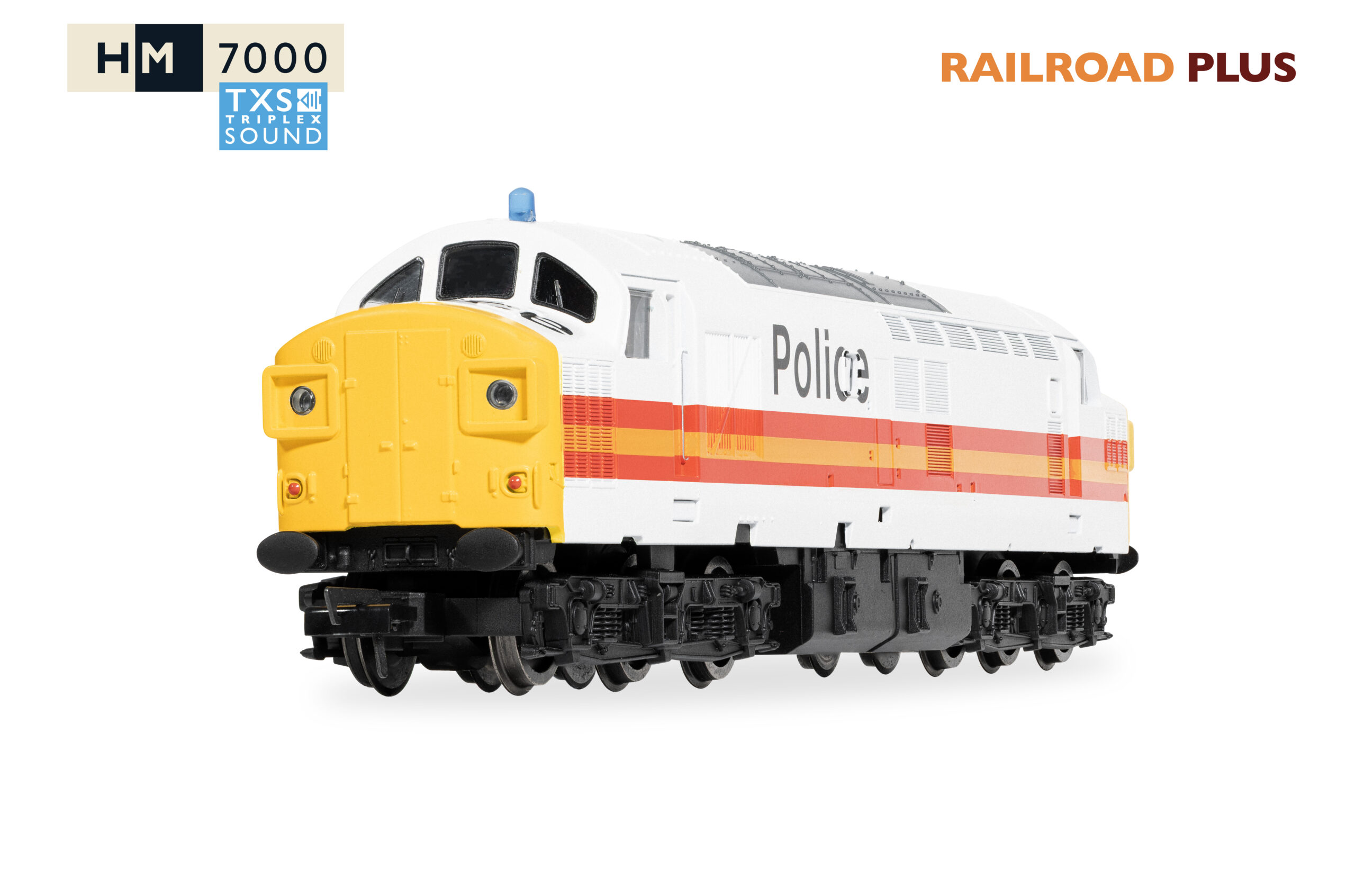 Hornby R30435TXS Railroad Plus BR - Class 37 - '37093' Police Livery (DCC Sound Fitted) - OO Gauge