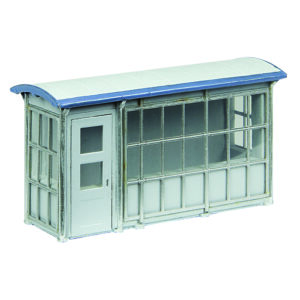 Scenecraft 44-0545 Metal Platform Shelter - Blue - 1:76 (OO) Gauge