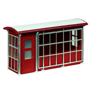 Scenecraft 44-0545A Metal Platform Shelter - Red - 1:76 (OO) Gauge