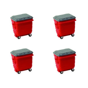 Scenecraft 44-501 Commercial Lid Skips (x4) - 1:76 (OO) Gauge