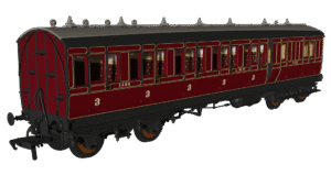 Rapido 978155 LMS Period 1  Evolution Non-Corridor Carriage Pack - OO Gauge