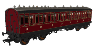 Rapido 978157 LMS Period 1  Evolution Non-Corridor Third No.1487 - OO Gauge