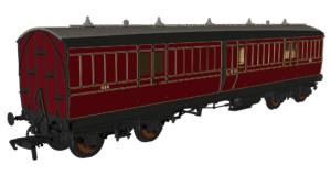 Rapido 978160 LMS Period 1  Evolution Non-Corridor Full Brake No.635 - OO Gauge