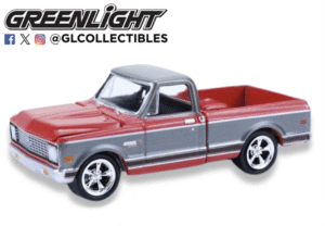 Greenlight - GL30547 Chevy Cheyenne C10 Short Bed 1972 - Ruby Red And Gunmetal Grey - 1:64 Scale