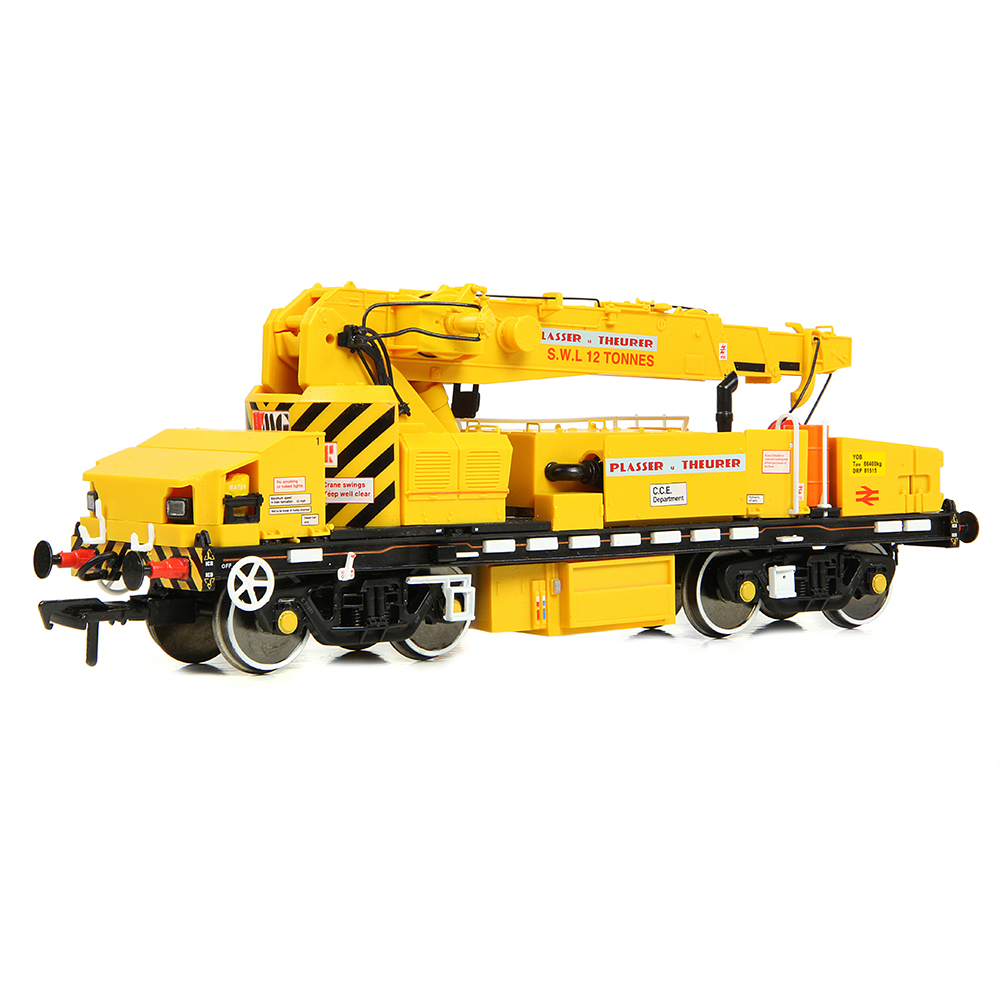 EFE Rail E87108 Plasser 12T YOB Diesel-Hydraulic Crane DRP81515 BR Departmental Yellow - OO Gauge