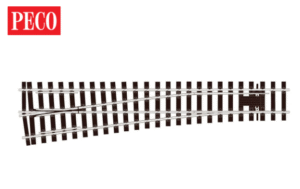 Peco SL-E792FB Flat Bottom O Gauge LH Turnout - Medium Radius