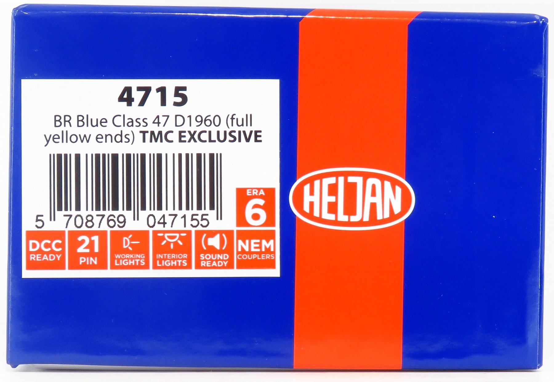 Heljan 4715. Class 47/0 |D1960| In BR Blue Livery| Double Arrows on Cab Sides