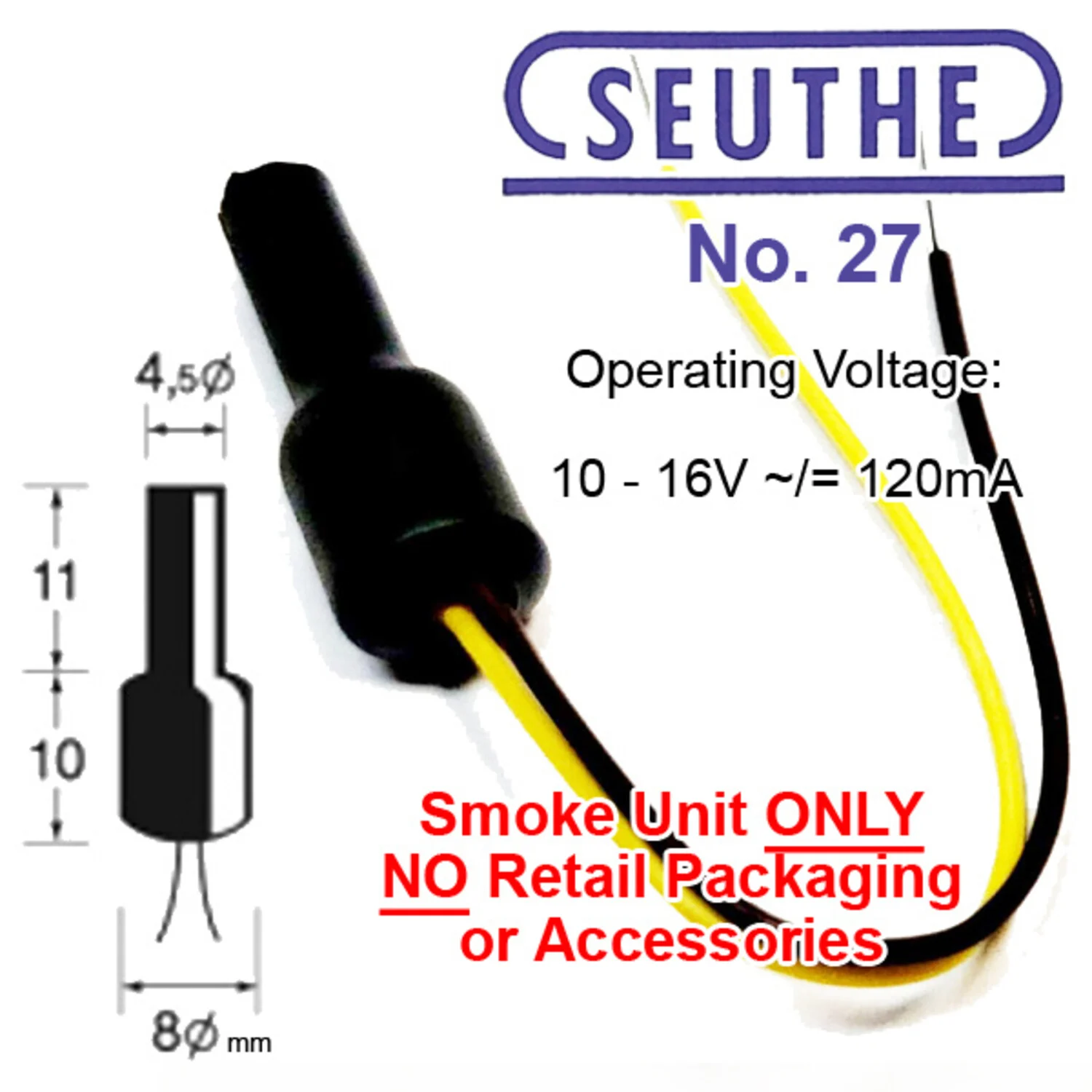Seuthe Loco Smoke Unit No. 27 – 10–16V DC/AC