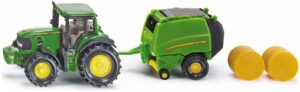 Siku SIK 1665 Siku SIK 1665 John Deere Tractor W/Baler -  1:87 Scale -  Scale