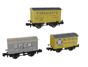 Rapido 961010 Not Quite Minks – Cement Vans Triple Pack N Gauge
