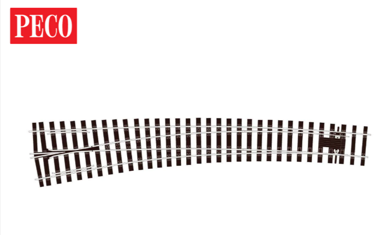 Peco SL-E787BH Bullhead O Gauge LH Turnout - Large Radius