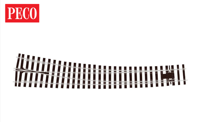 Peco SL-E786BH Bullhead O Gauge RH Turnout - Large Radius