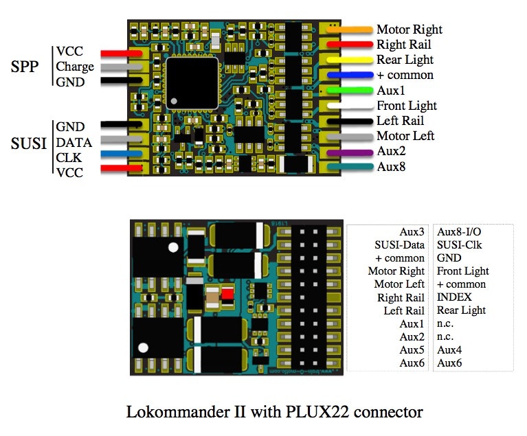 Train-O-Matic tOm02010218 Lokommander 2 Mini W22, 8pin, 10 Function.