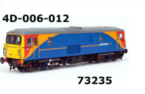 Dapol 4D-006-012 Class 73 73235 In Southwest Trains Livery OO Gauge DCC READY